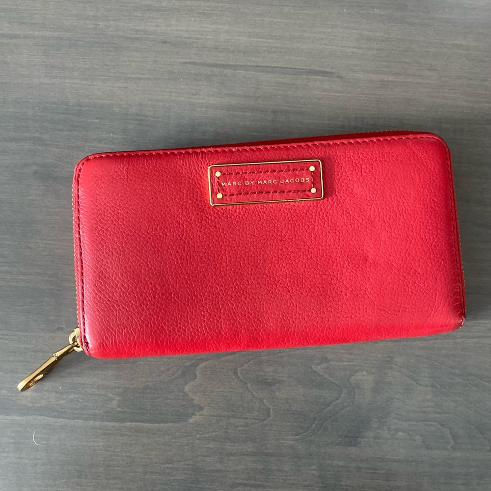 Marc By Marc Jacobs Cherry Red 🍒 Zip Wallet